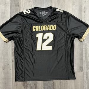 Colorado Buffaloes Travis Hunter #12 Jersey Black Retro Brand College Football
